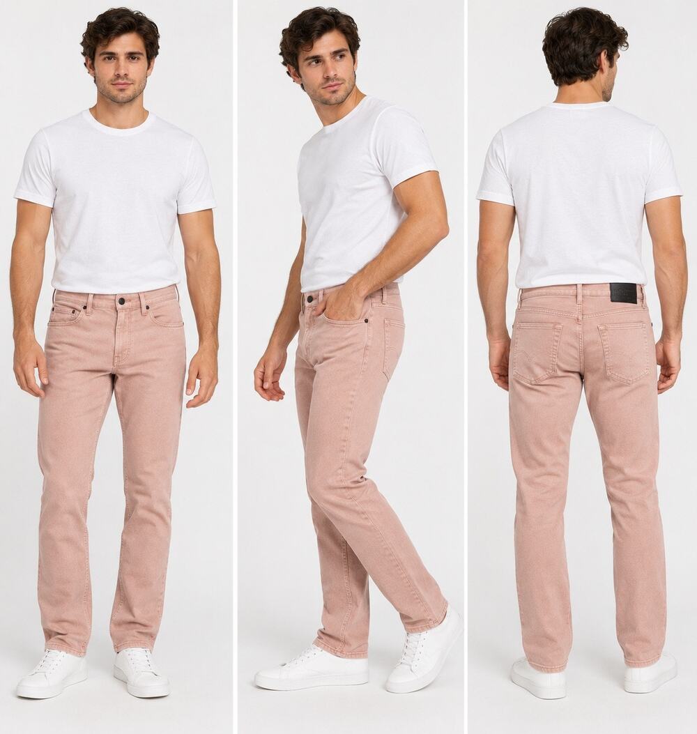 Lucky Brand 121 Slim Straight Jeans Men’s 29x30 Blush Pink Stretch Denim